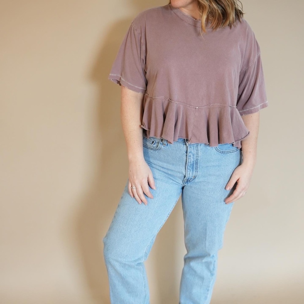 BDG distressed oversized crop top.